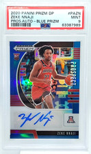 /149 Zeke Nnaji ROOKIE AUTO PSA 9 2020-21 Prizm Draft Blue Denver Nuggets RC