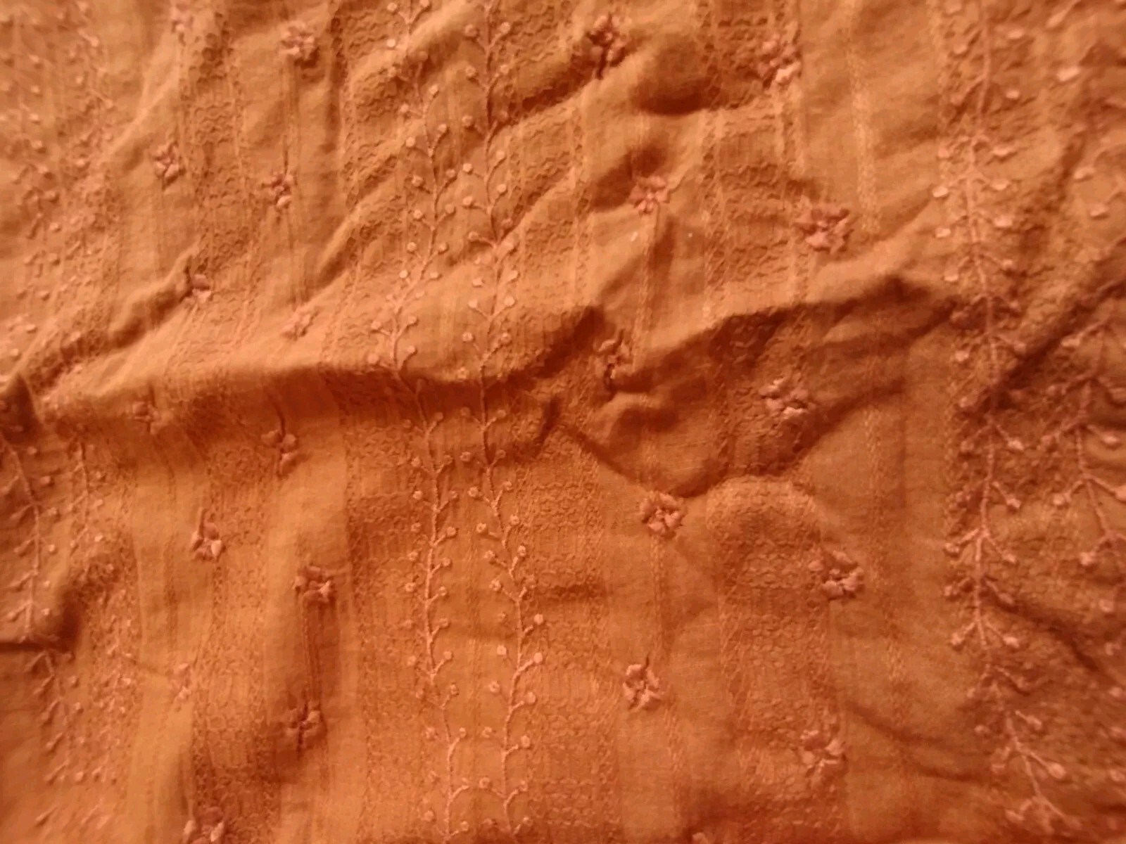 EUC Universal Thread Rust Orange Cotton Puff Slee… - image 7
