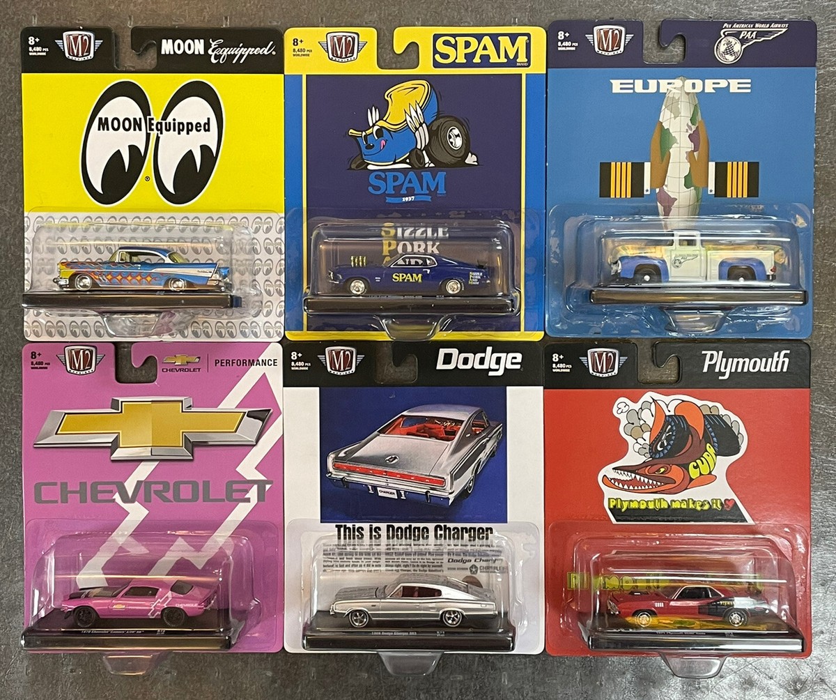 M2 Machines 1:64 Auto Drivers Complete Set Of 6 Cars Moon, Europe