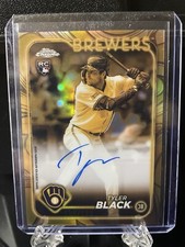 2024 Topps Chrome Gilded Cast in Gold Tyler Black RC Rookie AUTO /199 BREWERS