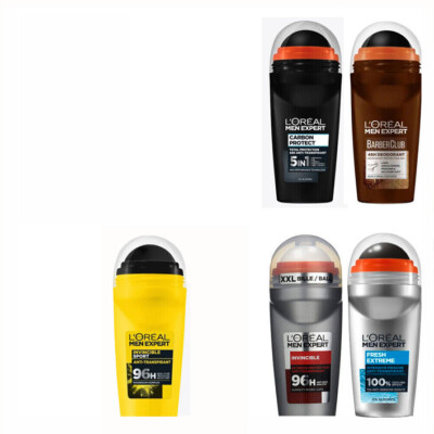 5tlg. Loreal Men Expert Deoroller Carbon BarberClub 2x Invincible Fresh Extreme