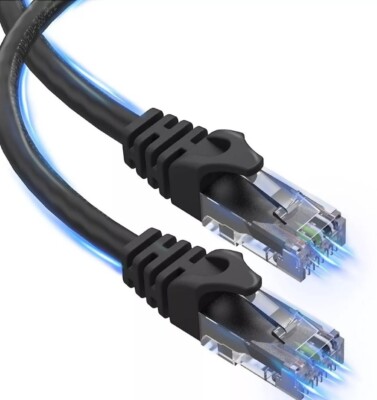 Ultra Clarity Kabel Ethernet Kabel Cat6 15M/50ft 15M 1er Pack schwarz