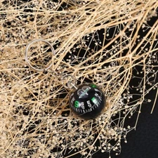 28mm Ball Keychain Liquid Filled Compass Camping Hiking Travel Outdoor CW