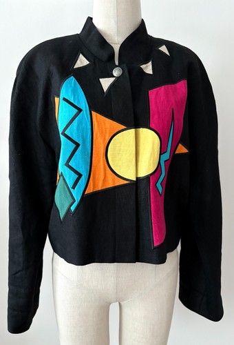 LAUREL by ESCADA VINTAGE 80'S LNEN JACKET AND CULOTTE SKIRT ~ 12 US ~ FAB RETRO - Picture 13 of 22