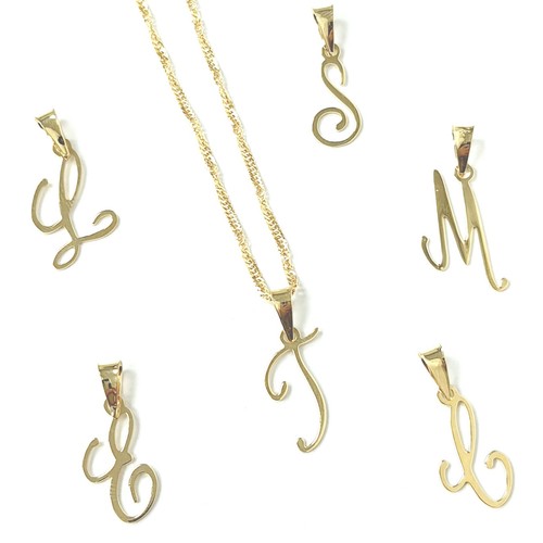 Initial Letter Pendant 9ct Gold 