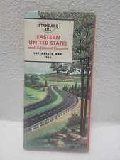 Standard Oil Eastern United States America Csnada Road Map Vintage 1962