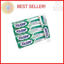 Super Poligrip Zinc Free Denture and Partials Adhesive Cream, 2.4 ounce Pack of