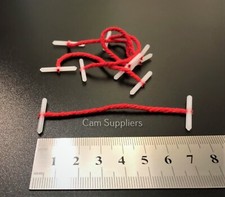 Treasury Tags Plastic Ended Red String Various Sizes