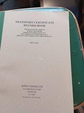 transport cerificate record book