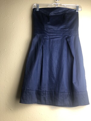 French Connection Strapless Blue Dress 2 Front Side Pocket Size 2 | eBay