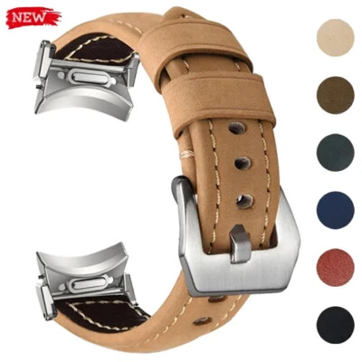 Leather Band Strap For Samsung Galaxy Watch 5 6 40/44mm Classic 43/47mm Pro 45mm