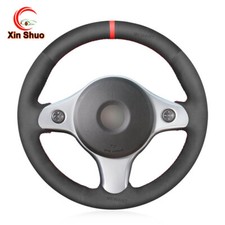 Black Suede Car Steering Wheel Cover Braid For Alfa Romeo 159 2007 Brera Spider