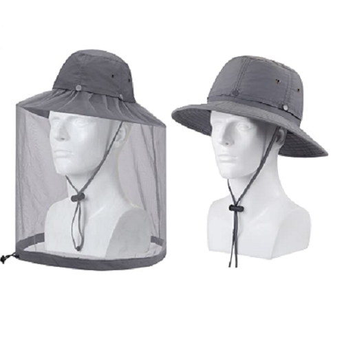 Ushake Mosquito HEAD Net Hat Safari Sun 