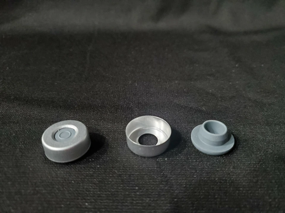 Botella de vidrio transparente 100 piezas frascos + tapas de 20 mm con tapa prensada HPLC espacio para la cabeza Foto 3 de 4