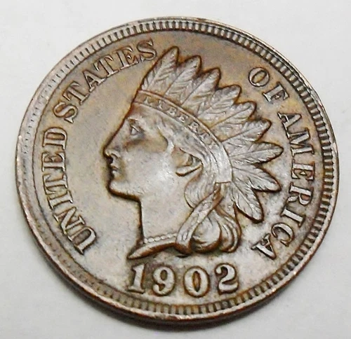 1902 P Indian Head Cent Penny *AU - ABOUT UNCIRCULATED* *FREE SHIPPING*