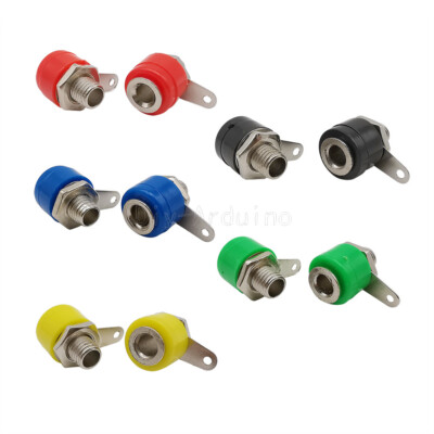 25PCS 5 Color 4mm Banana Binding Post 4mm Banana Socket Plug Adapter