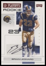 2007 Playoff NFL Playoffs #106 Brian Leonard Signatures Red #/100