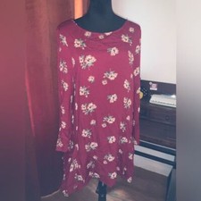 LOVE dress, sz Med, boho tunic dress with pockets