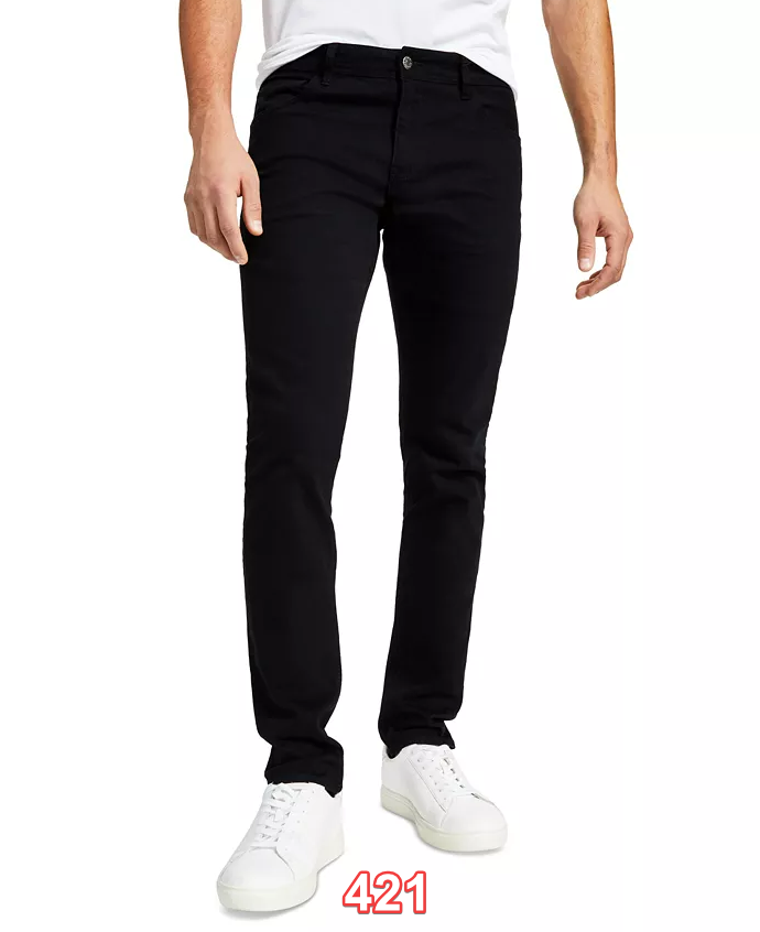 A|X ARMANI EXCHANGE Men's Pocket Skinny Denim Jeans Black