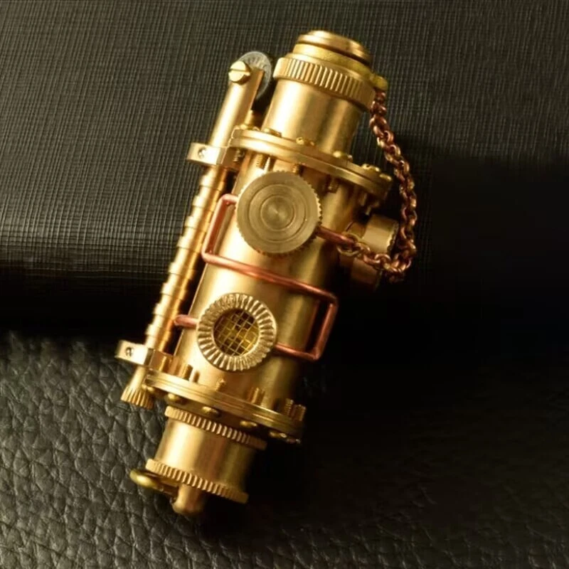 3.2&#034; Heavy Armour Copper Handmade Steampunk Kerosene Lighter |