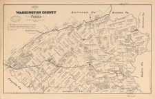 16" x 24" 1879 Map Of Washington County Texas Landowners Real Property