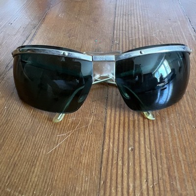 1960 s Renauld of France Sunglasses Wire wrap Around Frame Green  Lens 