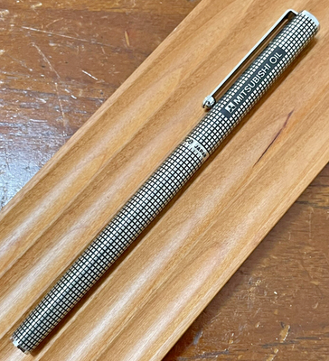 Pilot Laureate Ballpoint Pen Etched Crosshatch Mitsubishi Oil Made