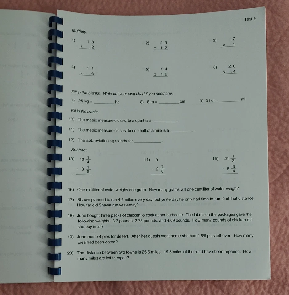 Math-U-See Zeta Test Booklet - Image 2 of 2