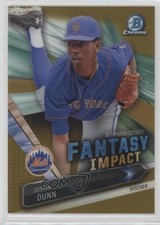 2016 Bowman Draft Scouts Fantasy Impact Gold Refractor 25/50 Justin Dunn 1v1