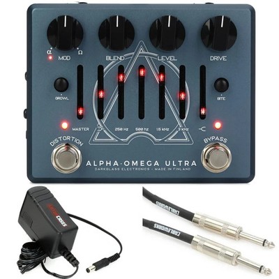 Darkglass Alpha Omega Ultra Dual Bass Preamp/OD Pedal with Power Supply and