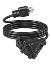 DEWENWILS 10FT Outdoor Extension Cord Tri-Tap 3 Outlet for Halloween Christmas
