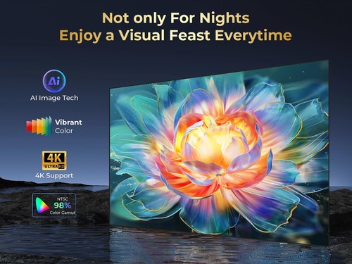 Smart 4K Projector with 5G WIFI and Bluetooth, Netflix/Amazn Prime Video Cert... - Picture 4 of 9