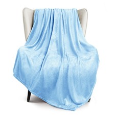 Ice Blue Fleece Throw Blanket Super Soft Cozy Plush Lightweight 50x60 Inch
