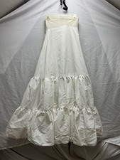 VTG 50s Sydney Bush White Long High Waisted Bridal Full Petticoat Crinoline Slip