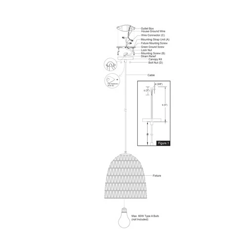Vaxcel Lighting P0404 Nassau 14"W Pendant - Black - Picture 2 of 12