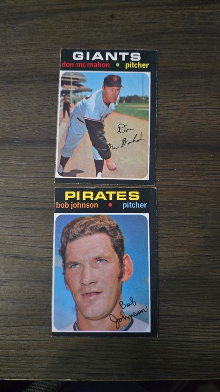 RARE 1971 2 Baseball Card Lot OPC O-Pee-Chee #354 McMahon & 365 Johnson FREE S/H