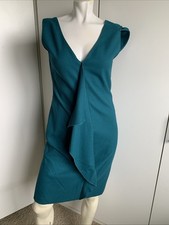 Tahari size 6 turquoise sleeveless knee length sheath dress