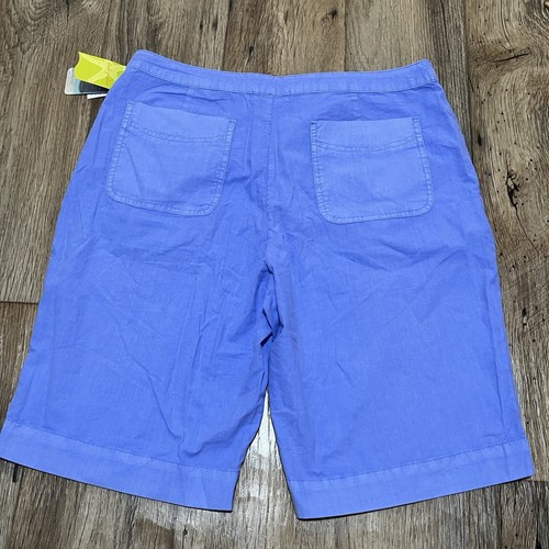 FRESH PRODUCE Shorts Size M Peri Blue $75 Sheeting Bermuda Shorts New With Tags - 第 2/10 張圖片