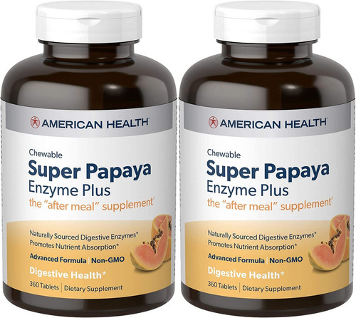 Super Papaya Enzyme Plus Chewable , Natural Papaya Flavor - Promotes Digestio...