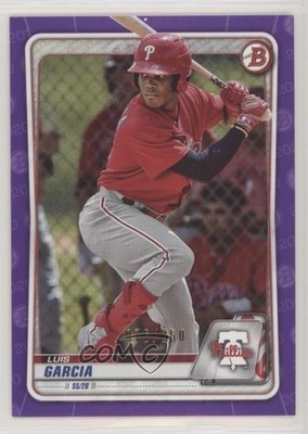 2020 Bowman Prospects Purple 76/250 Luis Garcia #BP-126 0o6v