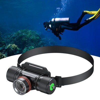 Adjustable Brightness Scuba Diving Headlight for Night Diving 1500 Lumen