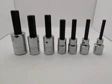Proto Pro # 5441 USA  1/2" Drive (7) Piece SAE Hex Bit Socket Set 1/4" - 5/8''
