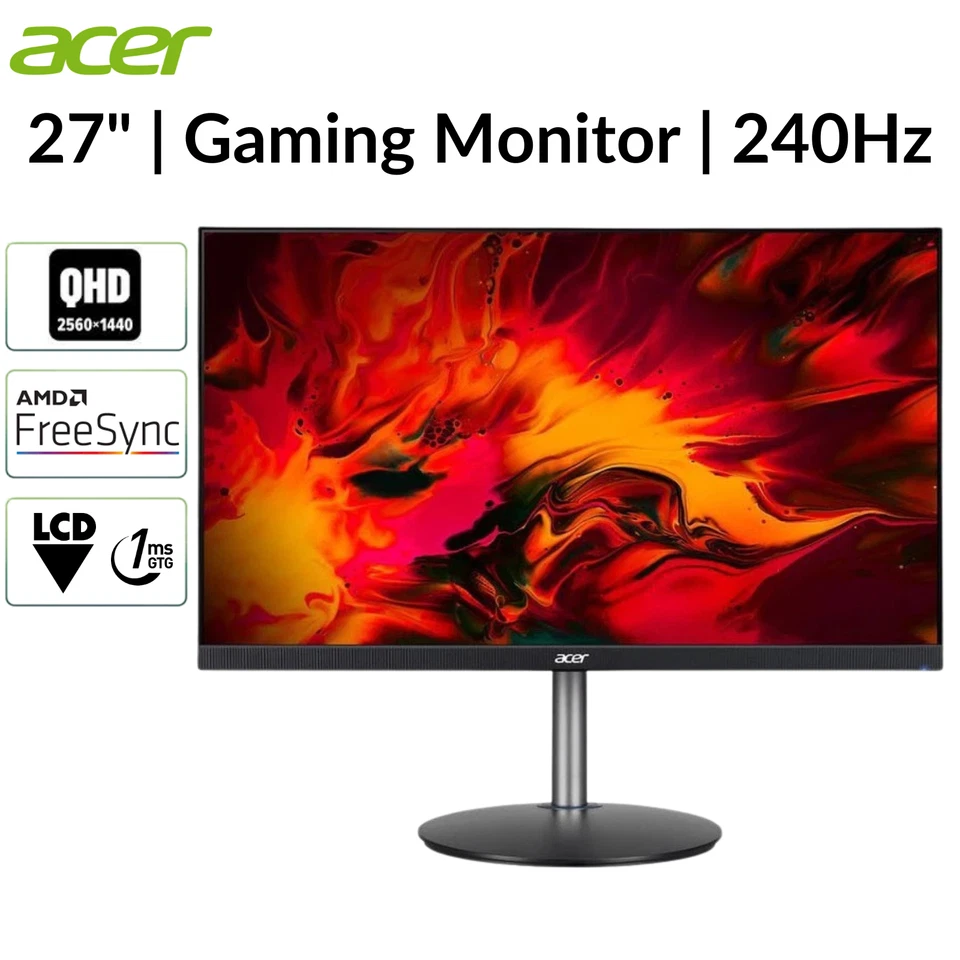Acer 27" Gaming Monitor LED 240Hz 2560x1440 VA 1ms 400Nit XF273UW2 Refurbished