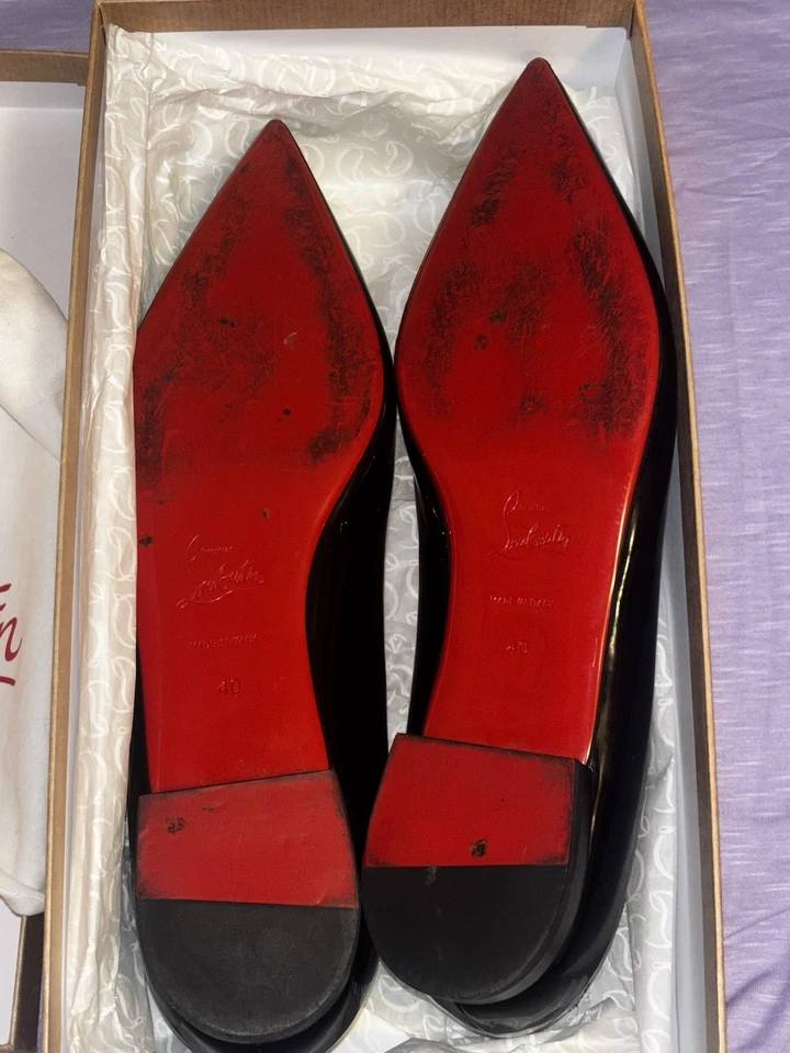 Christian Louboutin Hot Chickita Pisos (Talla 10, ligeramente usados una vez) Foto 2 de 4