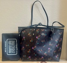 Coach Reversible City Tote In Signature Canvas with Cherry Print F31389
