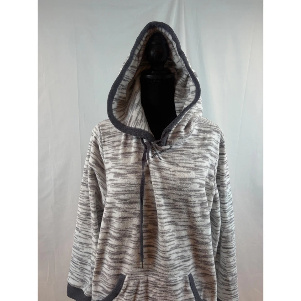 舒适抓绒连帽长裙灰色希瑟休闲睡衣 XL 码 — 第 4/4 张图片