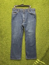 Vintage Levis 517 Orange Tab Jeans Mens 40x32 Dark Wash Straight Leg Bootcut USA