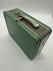 Vintage American ALL Metal Lunch Box Lunchbox Seafoam Green Gray Childs -thermos — photo 2