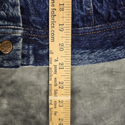 Vintage 80s Lee Riders Youth 12 Denim Jean Dark Blue Jacket 21x17.5" USA - Picture 5 of 6