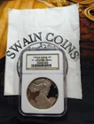1992 S American SILVER EAGLE NGC PF69 ULTRA CAMEO CLASSIC BROWN LABEL E5-161